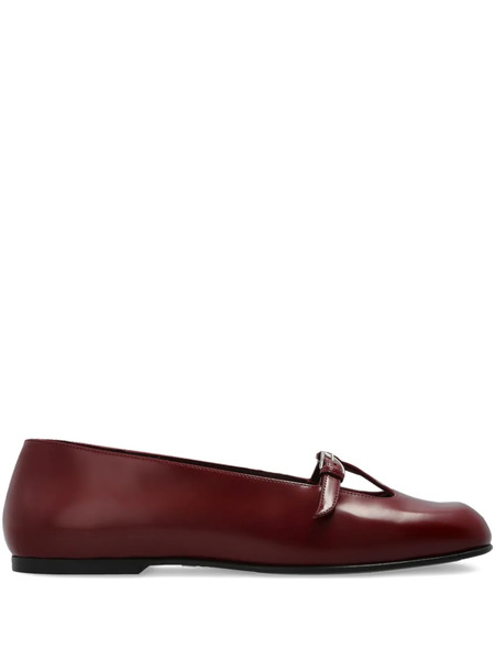  Nodaleto Buckle-detail T-bar Ballet Flats - Red 
