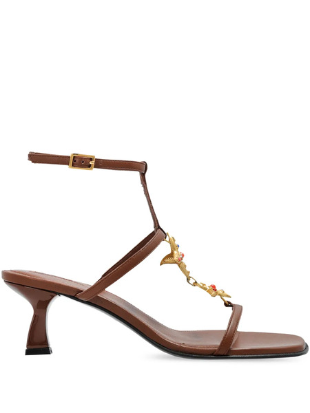  Nodaleto Leather Sandals - Brown 