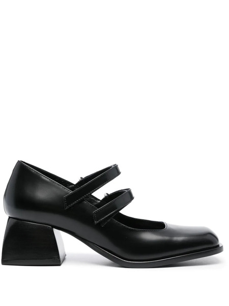  Nodaleto Square-toe 50mm Leather Pumps - Black 