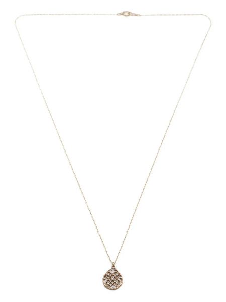  Noguchi 14k Yellow Gold Diamond Drop R Diamond Necklace 