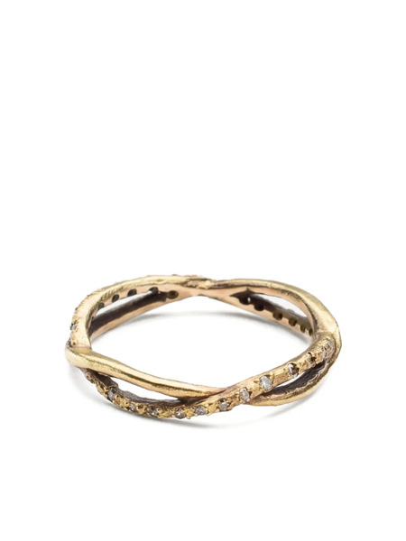 Noguchi 14kt Yellow Gold Daphne Diamond Ring 