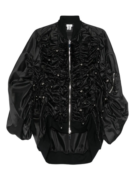  Noir Kei Ninomiya Ruched Jacket - Black 