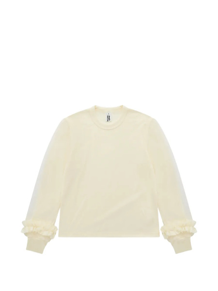  Noir Kei Ninomiya Ruffled Long-sleeved Top - Neutrals 