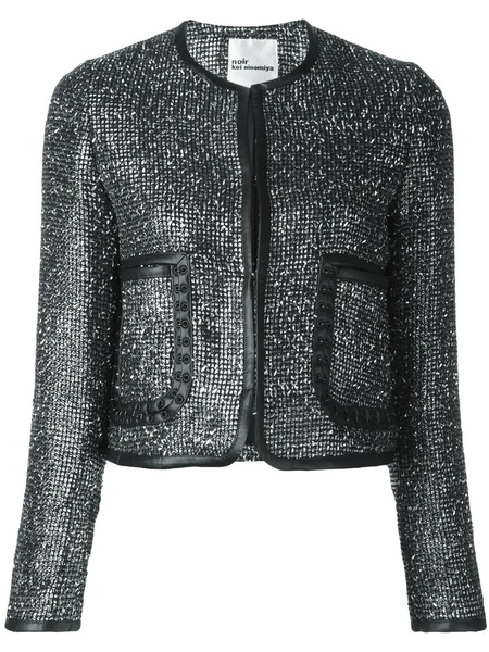  Noir Kei Ninomiya Shimmering Jacket - Metallic 