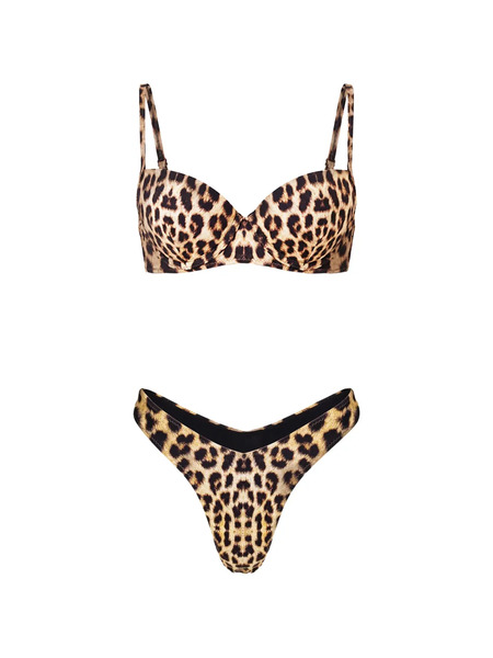  Noire Swimwear Leopard Bikini - Neutrals 