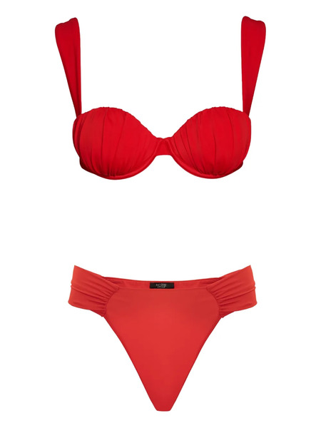  Noire Swimwear Ruched Balconette Bikini - Red 
