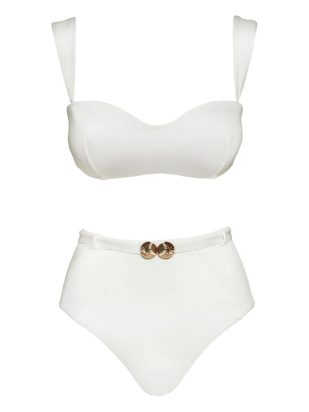 Noire Swimwear Seashell Bandeau Bikini - Neutrals 