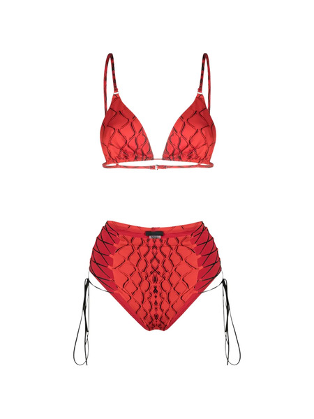  Noire Swimwear Tanning Tie-side Bikini - Red 