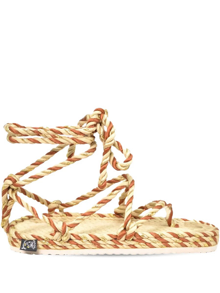 Nomadic State Of Mind Rope-tie Flat Sandals - Neutrals 