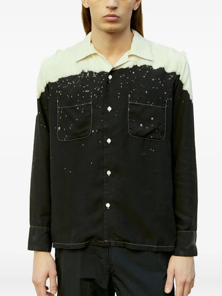  Nòmarythm Textile Two-tone Shirt - Black 