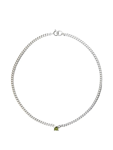  Norma Jewellery Peridot Trillion Necklace - Silver 