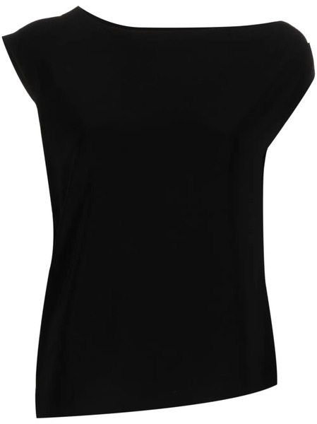  Norma Kamali Asymmetric Sleeveless Top - Black 