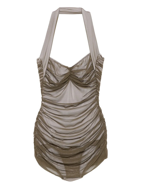  Norma Kamali Bill Halterneck Swimsuit - Green 