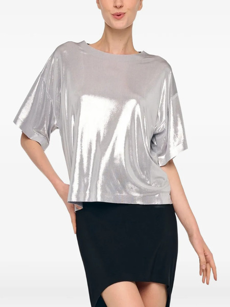  Norma Kamali Boxy Short-sleeve T-shirt - Silver 
