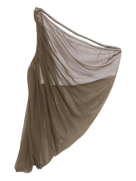  Norma Kamali Diana One-shoulder Draped Top - Green 