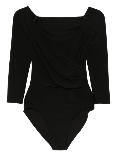  Norma Kamali Draped Bodysuit - Black 