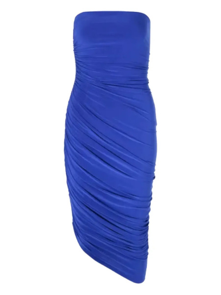  Norma Kamali Draped-design Asymmetric Dress - Blue 