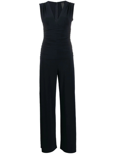  Norma Kamali Draped Straight-leg Jumpsuit - Blue 