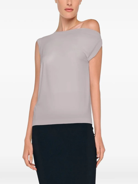  Norma Kamali Drop Shoulder Top - Grey 