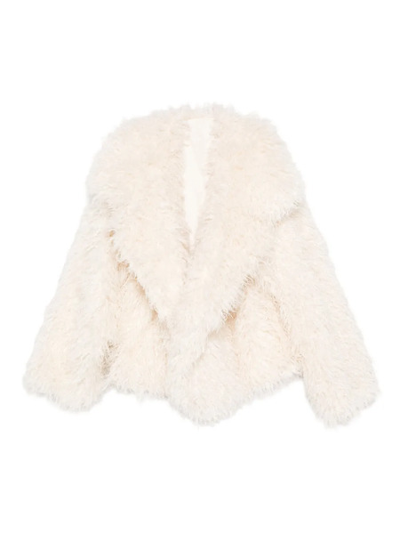  Norma Kamali Faux Fur Coat - Neutrals 