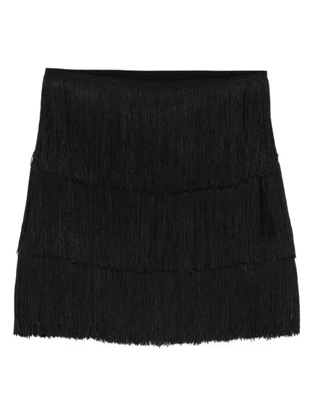  Norma Kamali Fringed Mini Skirt - Black 