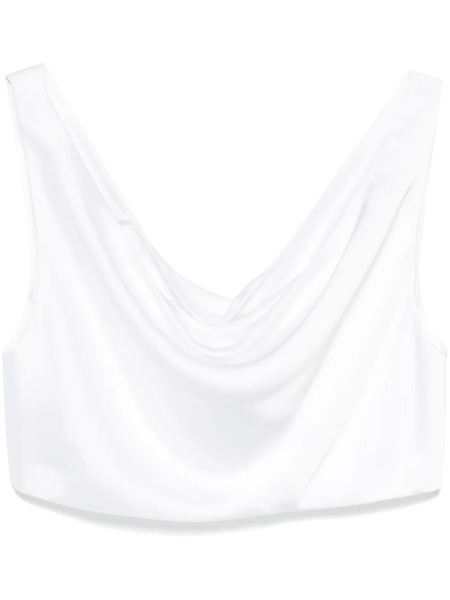  Norma Kamali Maria Cropped Top - White 