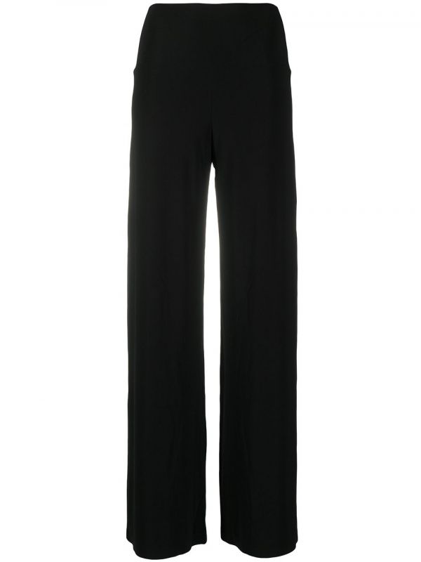 Norma Kamali Mid-rise Wide-leg Trousers - Black 