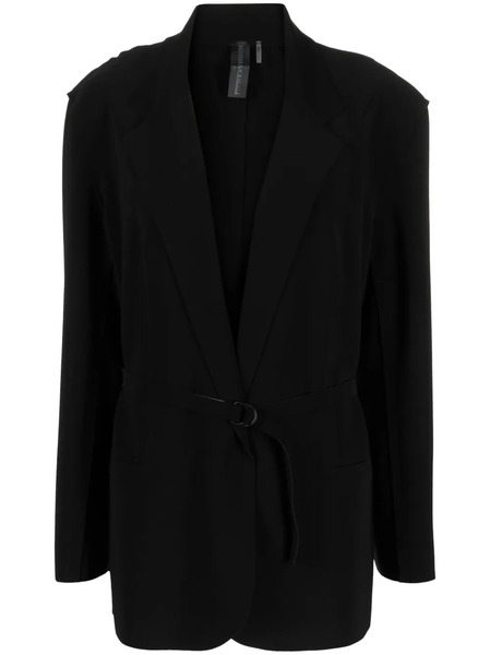  Norma Kamali Notched-lapel Belted Blazer - Black 