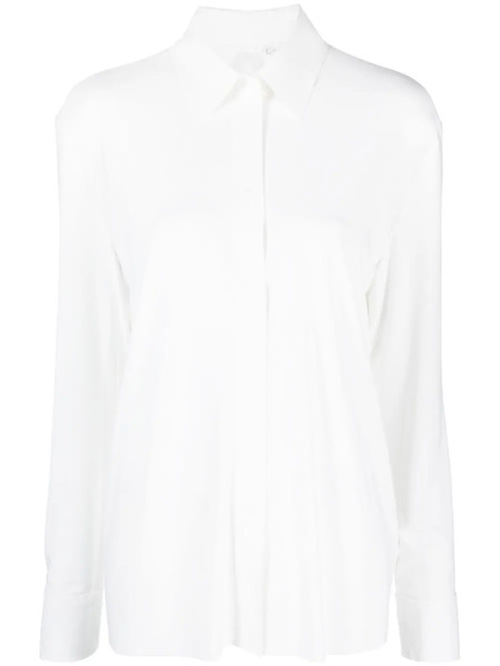  Norma Kamali Pointed-collar Slit-sleeves Shirt - White 