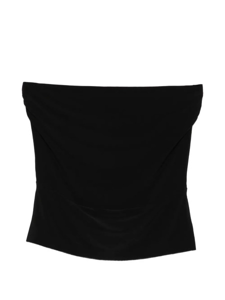  Norma Kamali Ruched Sleeveless Top - Black 