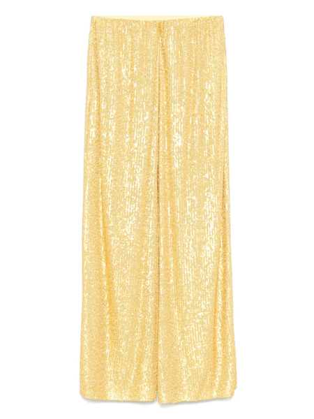  Norma Kamali Sequinned Trousers - Yellow 