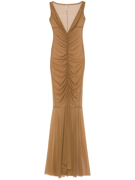  Norma Kamali Tara Gown - Brown 