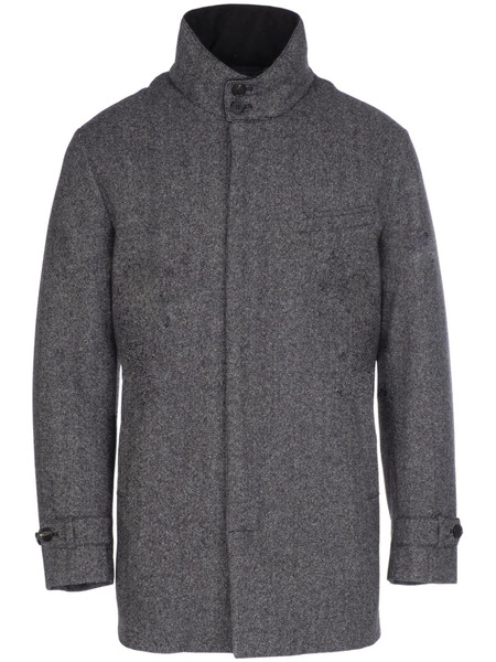  Norwegian Wool Virgin Wool-cashmere Blend Coat - Grey 