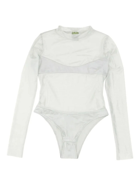  Not After Ten Long Sleeve Bodysuit - White 