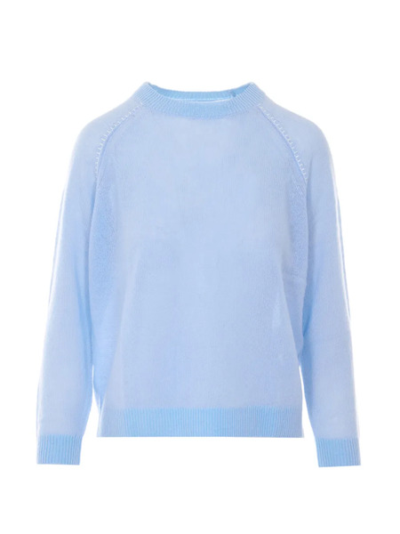  Not Shy Whipstitch-trim Jumper - Blue 