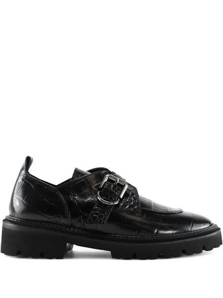  Notabene Tecla Crocodile-effect Derby Shoes - Black 