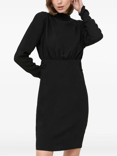  Notes Du Nord High-neck Pleated Mini Dress - Black 