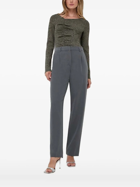  Notes Du Nord Ribbed Asymmetric-neck Knitwear - Green 