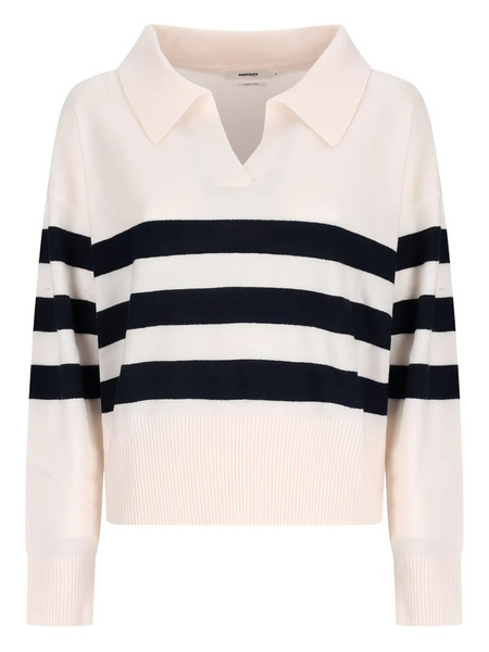  Notshy Irina Striped Polo-collar Sweater - Neutrals 