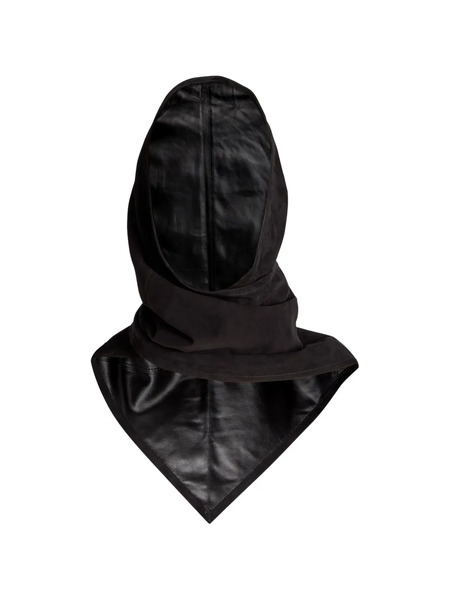  Nour Hammour Leather Balaclava - Black 