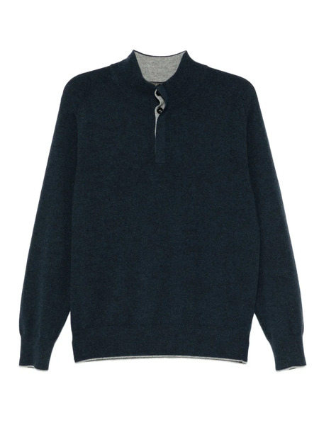 N.peal Buttoned-up Sweater - Blue 