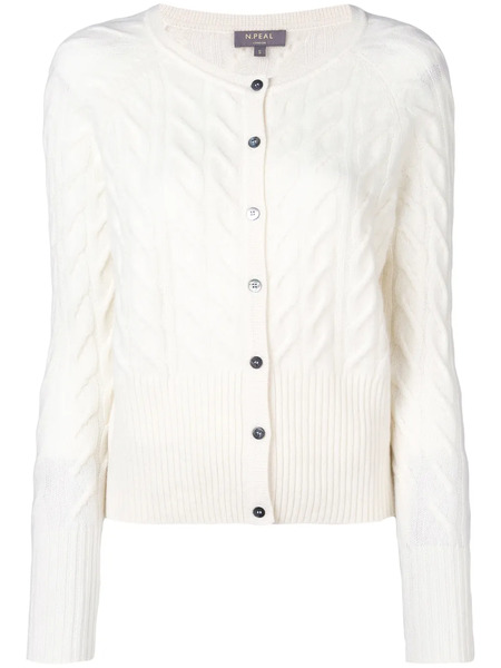  N.peal Cable Knit Cardigan - Neutrals 