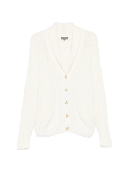 N.peal Cable Shawl Cardigan - Neutrals 