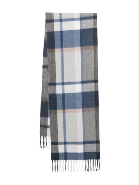  N.peal Cashmere Checked Scarf - Blue 