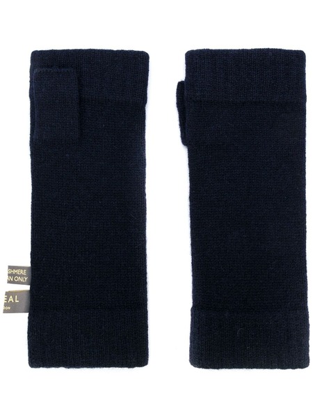  N.peal Cashmere Fingerless Gloves - Blue 