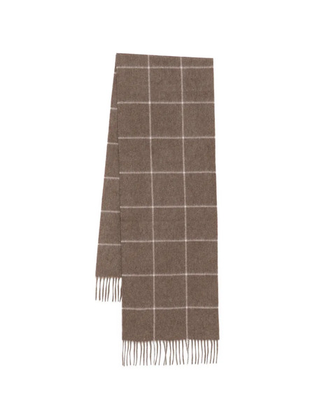  N.peal Check Cashmere Scarf - Neutrals 