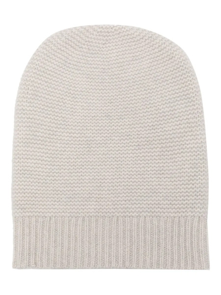  N.peal Contrast-panel Knitted Beanie - Grey 