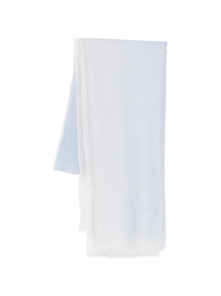  N.peal Dip Dye Cashmere Scarf - White 
