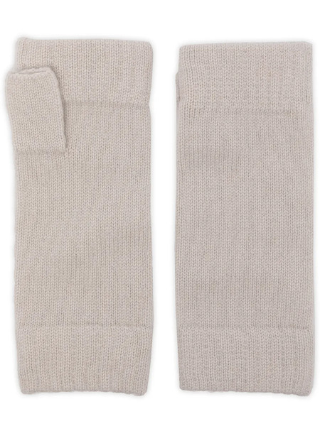  N.peal Fingerless Cashmere Gloves - White 