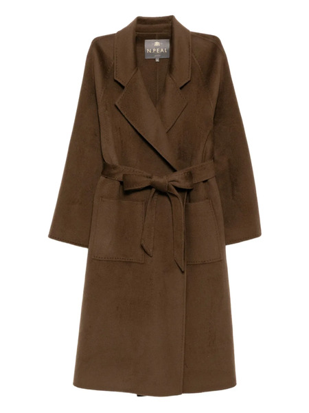  N.peal Longline Coat - Brown 